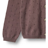 Wheat Plum Knit Cardigan Maia