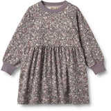 Wheat Purple Stone Flowers Jersey Dress L/S Dorthea