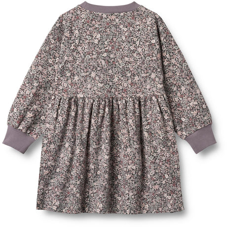 Wheat Purple Stone Flowers Jersey Dress L/S Dorthea