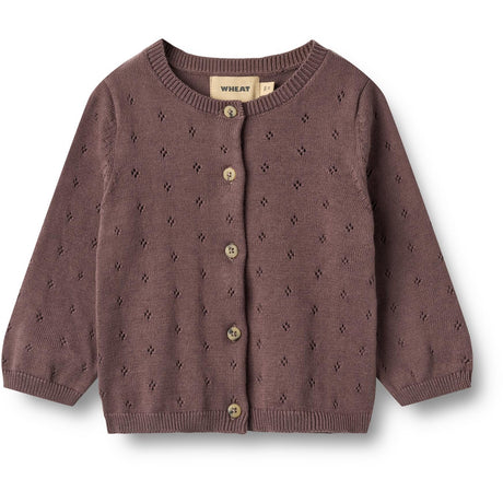 Wheat Plum Knit Cardigan Maia