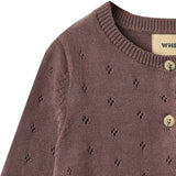 Wheat Plum Knit Cardigan Maia