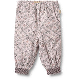 Wheat Lilac Checked Flowers Pants Lined Sara