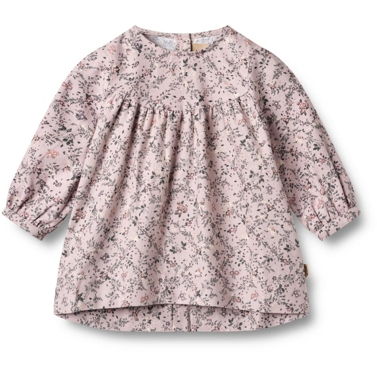 Wheat Lilac Checked Flowers Dress L/S Fenja