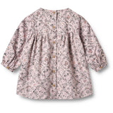 Wheat Lilac Checked Flowers Dress L/S Fenja