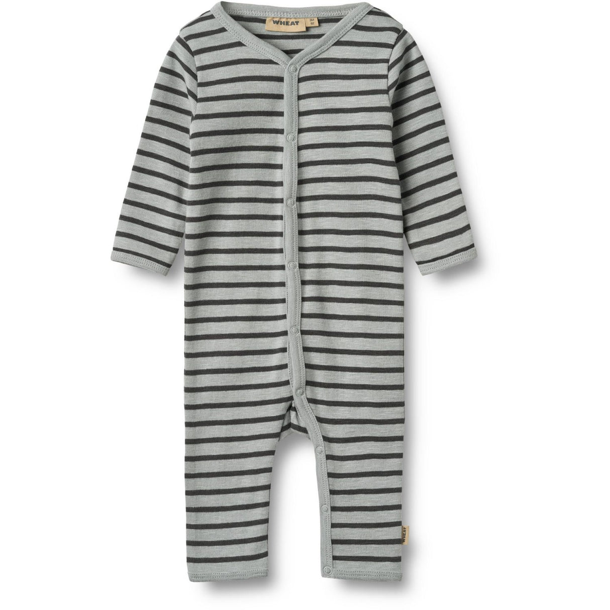 Wheat Soft Blue Stripe Jumpsuit L/S Dusty