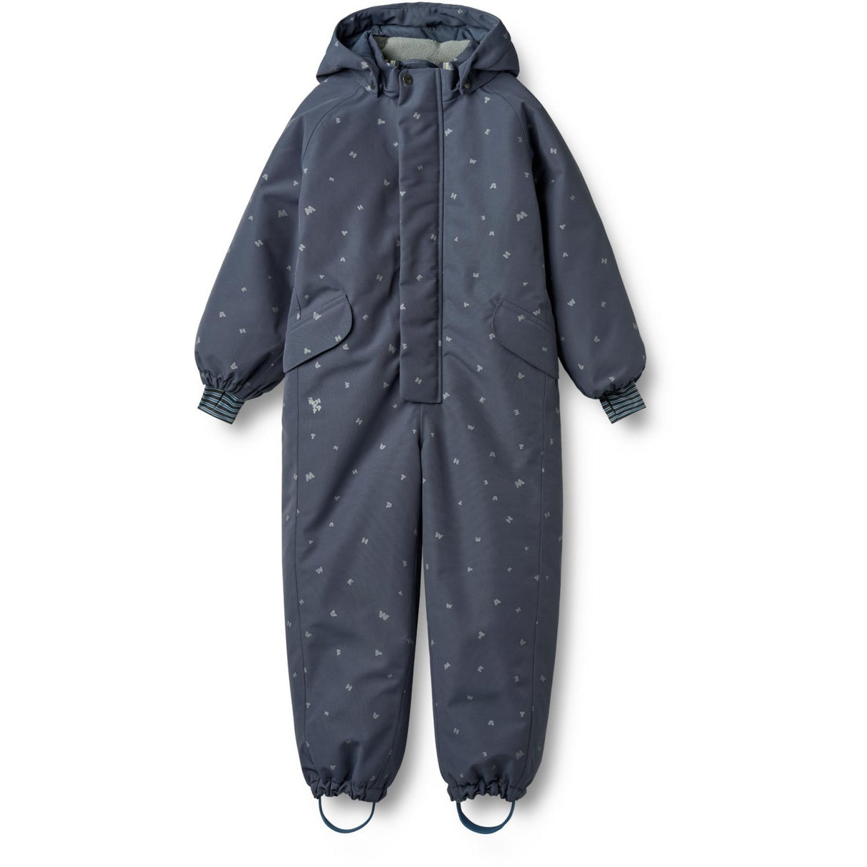 Wheat Greyblue Letters Snowsuit Miko
