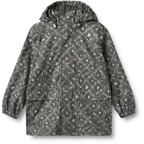 Wheat Forest Lake Checked Flowers Rainwear Ollo Jacket