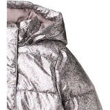 Wheat Silver Flower Meadow Puffer Jacket Eli