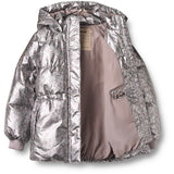 Wheat Silver Flower Meadow Puffer Jacket Eli