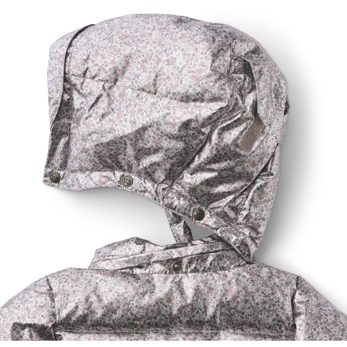 Wheat Silver Flower Meadow Puffer Coat Luna