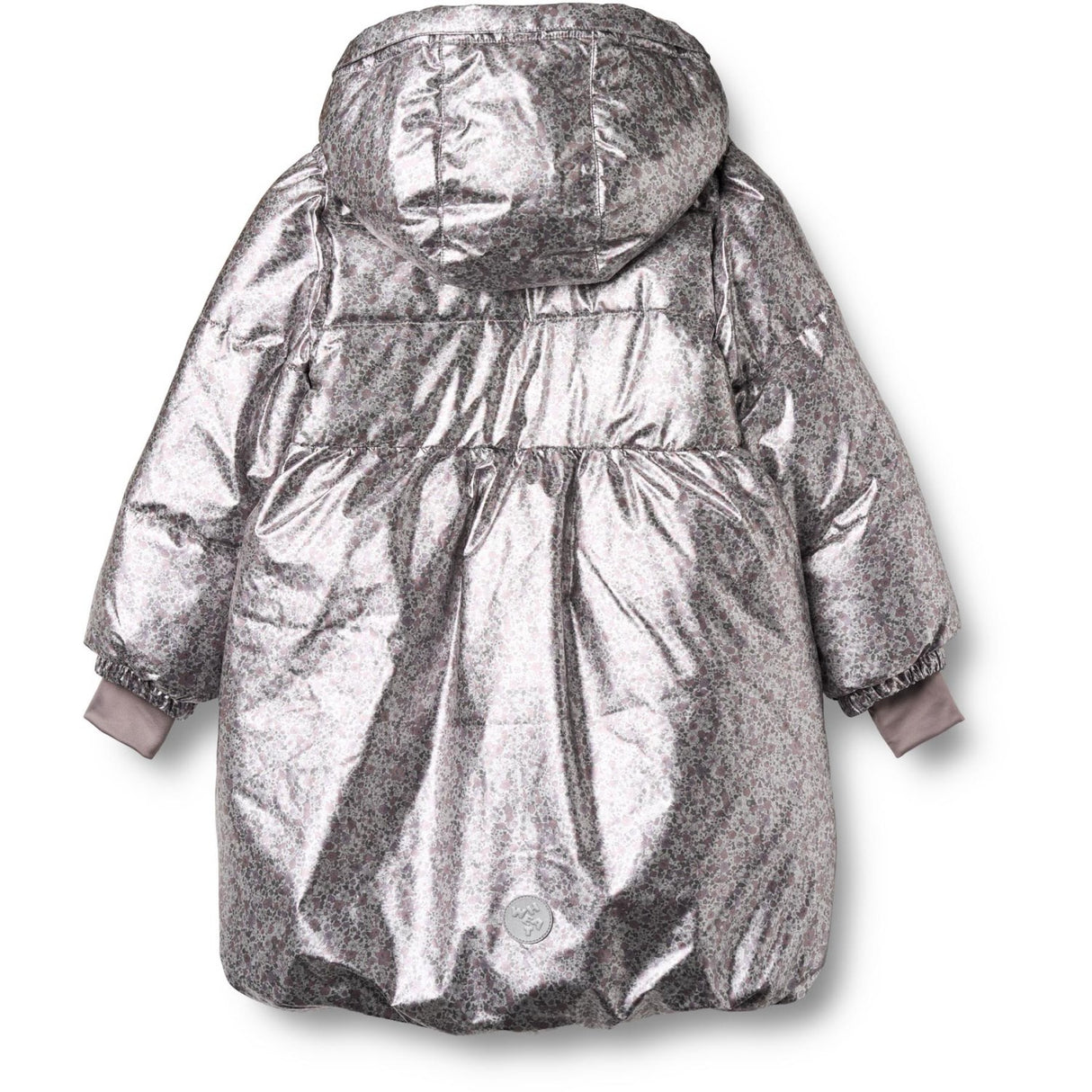 Wheat Silver Flower Meadow Puffer Coat Luna