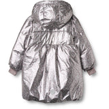 Wheat Silver Flower Meadow Puffer Coat Luna