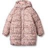 Wheat Rose Powder Flowers Puffer Coat Yrsa
