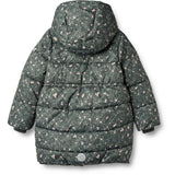 Wheat Forest Lake Checked Flowers Puffer Coat Yrsa