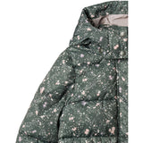 Wheat Forest Lake Checked Flowers Puffer Coat Yrsa