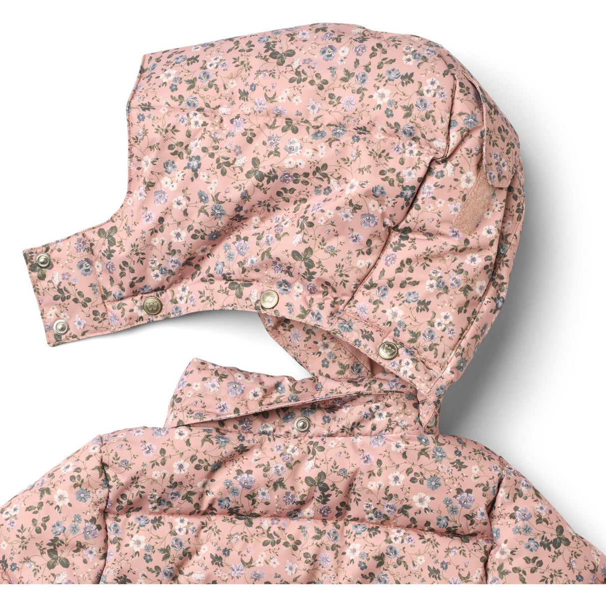 Wheat Rose Powder Flowers Puffer Coat Yrsa