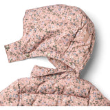 Wheat Rose Powder Flowers Puffer Coat Yrsa