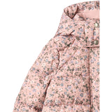 Wheat Rose Powder Flowers Puffer Coat Yrsa