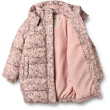 Wheat Rose Powder Flowers Puffer Coat Yrsa