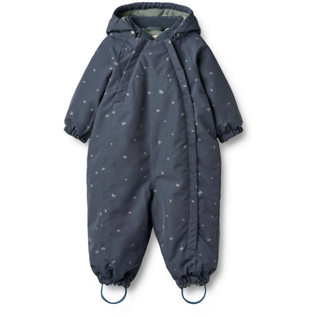 Wheat Greyblue Letters Snowsuit Adi