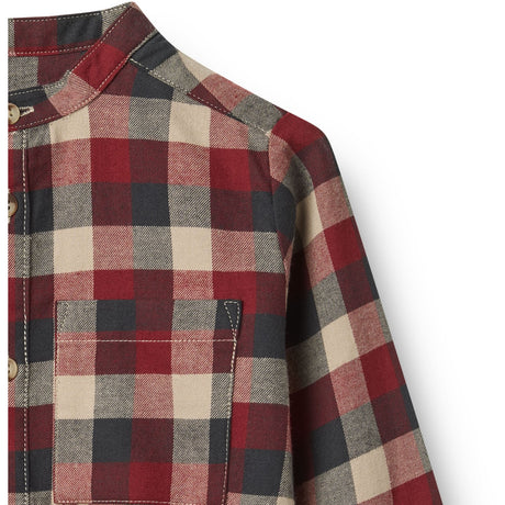 Wheat Red Blue Check Shirt L/S Willum