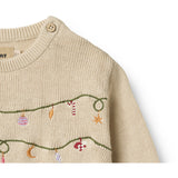 Wheat Offwhite Knit Pullover Embr. Lisa