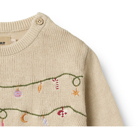Wheat Offwhite Knit Pullover Embr. Lisa