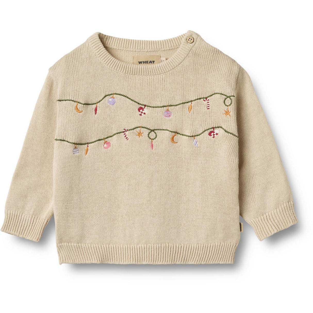 Wheat Offwhite Knit Pullover Embr. Lisa