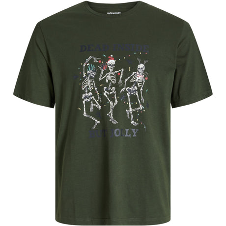 Jack & Jones Junior Kombu Green Jjnoel Xmas Tee Ss Crew Neck Jnr