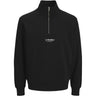 Jack & Jones Junior Black Jjesoho Sweat Quarter Zip Hn Noos Jnr