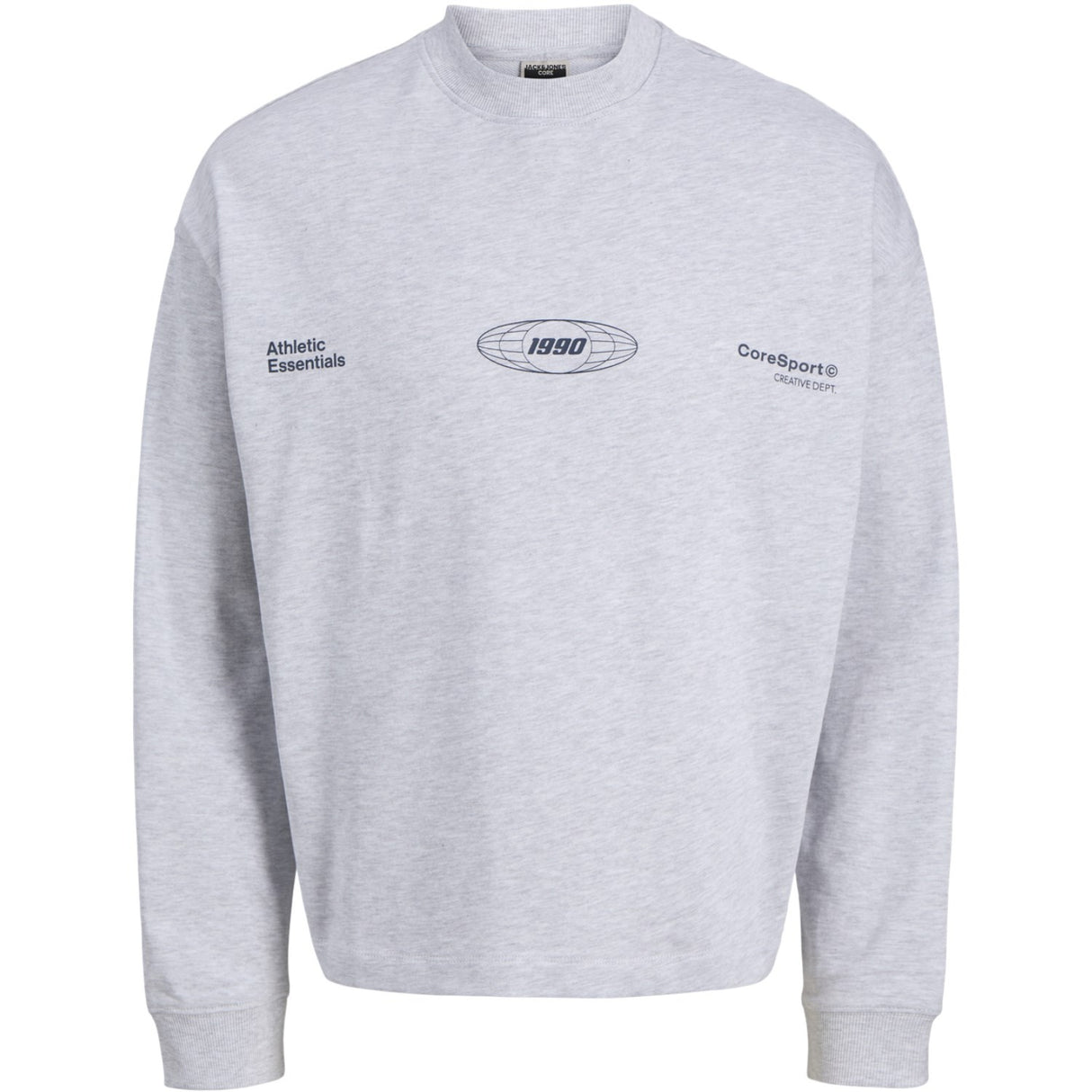 Jack & Jones Junior White Melange Jcosignal Sweat Crew Neck Jnr
