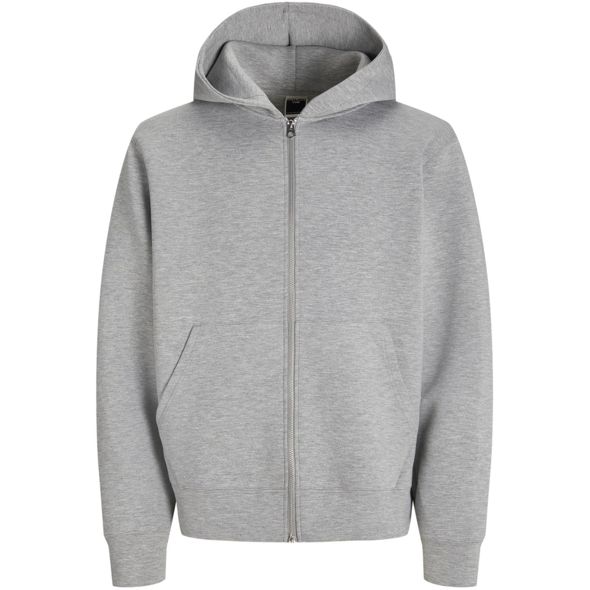 Jack & Jones Junior White Melange Jcocover Scuba Sweat Zip Hood Jnr