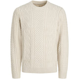 Jack & Jones Junior Silver Lining Melange Jprblusean Knit Cable Crew Neck Jnr