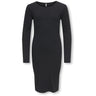 kids ONLY Black Kogbelfast Life L/S Midi Dress Jrs Noos