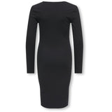 kids ONLY Black Kogbelfast Life L/S Midi Dress Jrs Noos