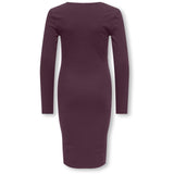 kids ONLY Mauve Wine Kogbelfast Life L/S Midi Dress Jrs Noos
