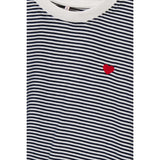 kids ONLY Cloud Dancer Sky Captain Y/D Stripes/ Red Heart Kogpisa Maiken Life Crop Ss Onl Jrs Noos