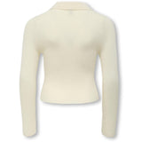 kids ONLY Birch Gold Button Kogmila Ls Rib Button Polo Neck Cp Knt