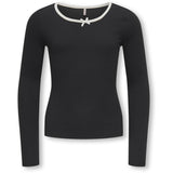 kids ONLY Black Cloud Dancer Bow Kogsofia L/S Bow Top Jrs