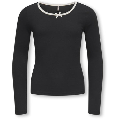 kids ONLY Black Cloud Dancer Bow Kogsofia L/S Bow Top Jrs