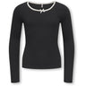 kids ONLY Black Cloud Dancer Bow Kogsofia L/S Bow Top Jrs