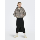 kids ONLY Silver Mink Leo Kogdalia Sht Puffer Aop Jacket Otw Noos