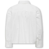 kids ONLY Bright White Rhinestones Koglina Stone Oversize L/S Shirt Wvn