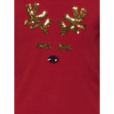 kids ONLY Salsa Sequins Antler Kogxmas Shine Ls Oneck Box Knt