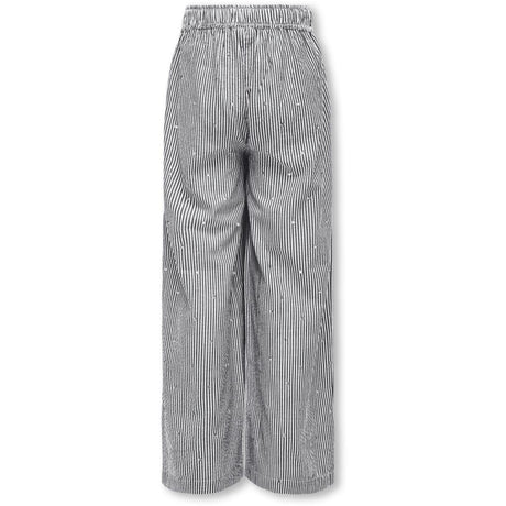 kids ONLY Bright White Naval Academy Kogsiv-Smilla Life Ls Rhinest. Pants Cp