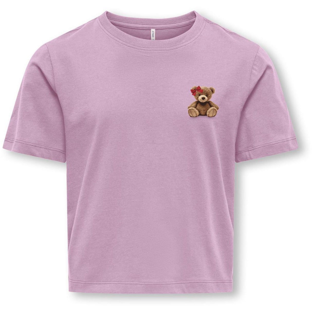 kids ONLY Mauve Orchid Teddy Bow Kogrex S/S Printed Top Jrs