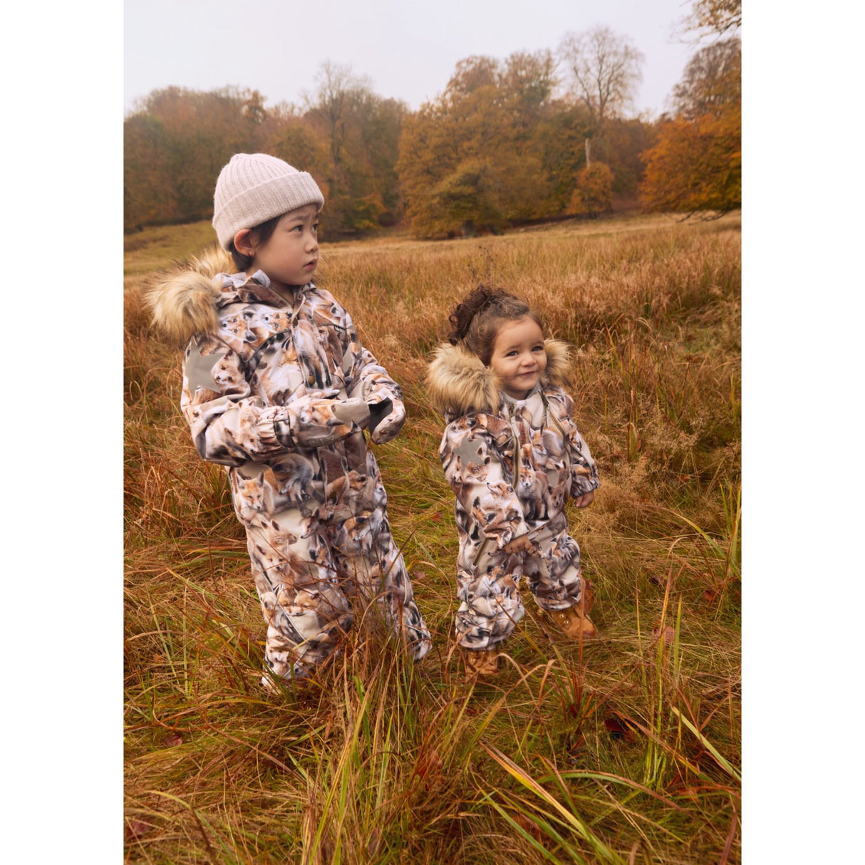 Molo Playing Foxes Polaris Fur Junior Snowsuit