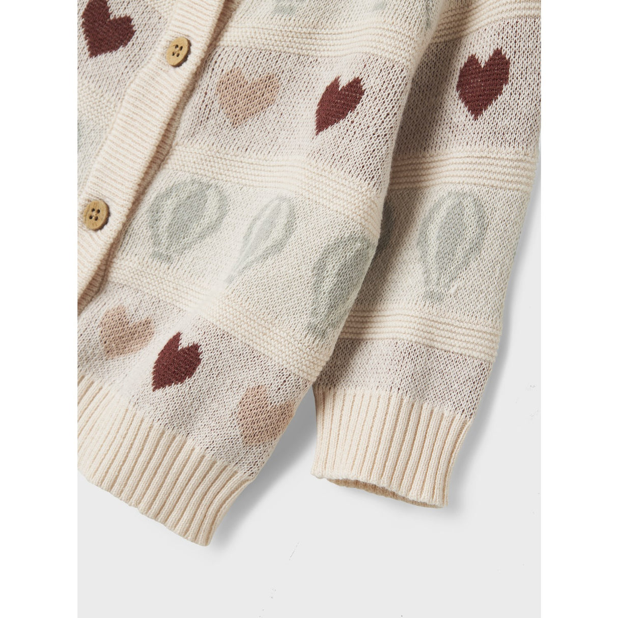 Lil'Atelier Pastel Parchment Nbflamai Kny Ls Knit Card Lil