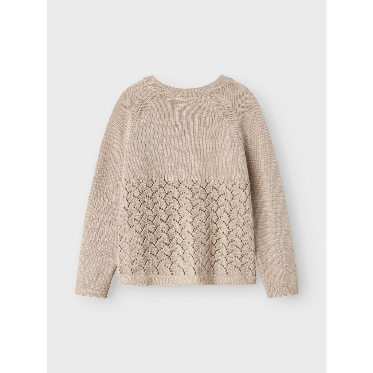 Lil'Atelier Pastel Parchment Melange Nmfolga Ls Knit Card Lil