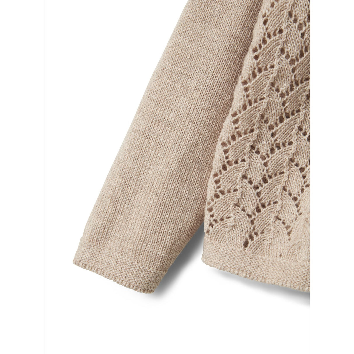 Lil'Atelier Pastel Parchment Melange Nmfolga Ls Knit Card Lil